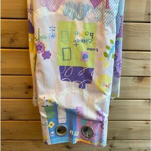 Simple Adorable Girls Pastel Home Sweet Home House design Curtain Set